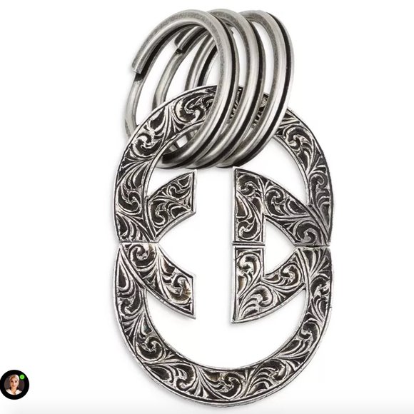 Gucci Engraved Interlocking GG Key Chain NEW IN BOX - Picture 6 of 11